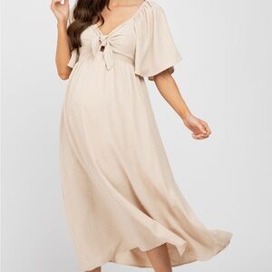 Elegant Cream Maxi Dress